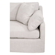 Essentials For Living Lena Modular Slipcover 2-Seat Right Slope Arm Sofa~ Bisque, Espresso