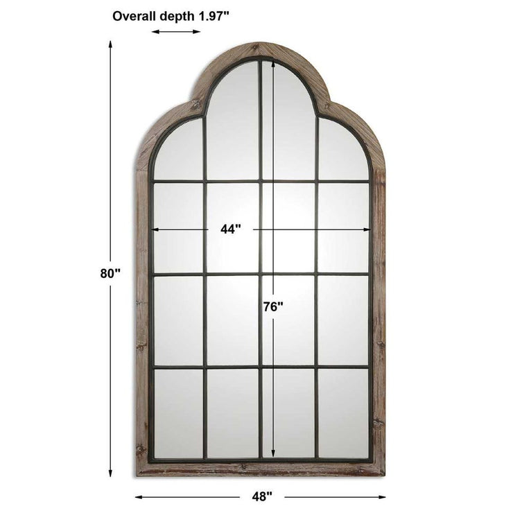 Uttermost Gavorrano Pine Gray Wash Arch Mirror