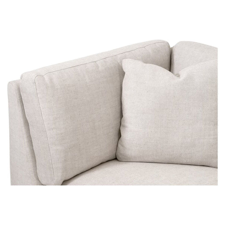 Essentials For Living Lena Modular Slipcover Corner Chair ~ Bisque, Espresso