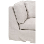 Essentials For Living Lena Modular Slipcover Corner Chair ~ Bisque, Espresso