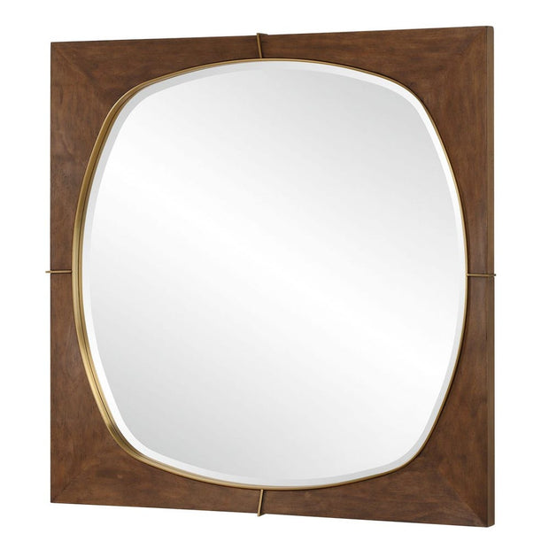 Uttermost Garonne Solid Pine Wood Square Mirror