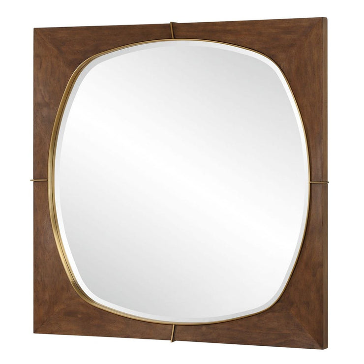 Uttermost Garonne Solid Pine Wood Square Mirror
