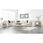 Essentials For Living Lena Modular Slipcover Corner Chair ~ Bisque, Espresso