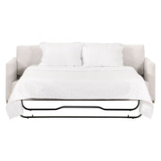Essentials For Living Clara 86” Arm Queen Sleeper Sofa ~ Performance Stone Basketweave, Natural Gray Oak