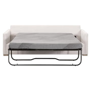 Essentials For Living Clara 86” Arm Queen Sleeper Sofa ~ Performance Stone Basketweave, Natural Gray Oak