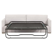 Essentials For Living Clara 86” Arm Queen Sleeper Sofa ~ Performance Stone Basketweave, Natural Gray Oak