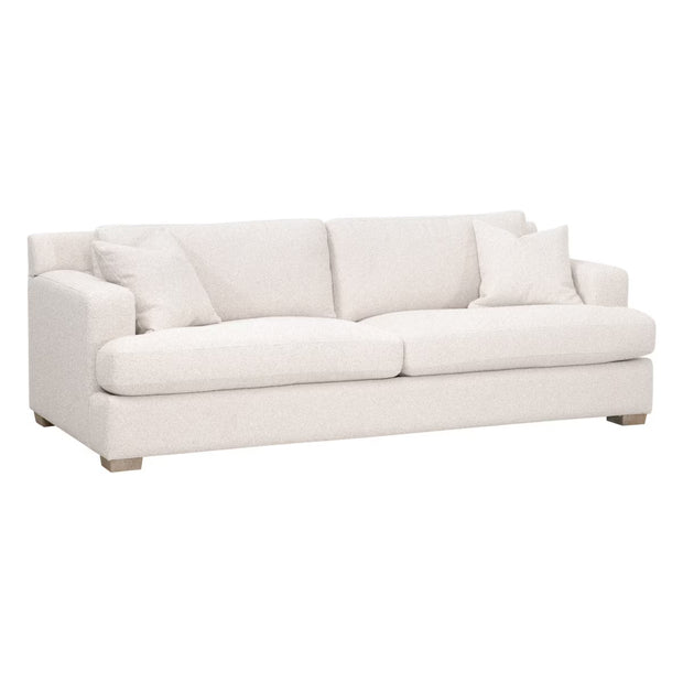 Essentials For Living Dean 92” California Casual Sofa ~ LiveSmart Gellar-Linen, Natural Gray Oak
