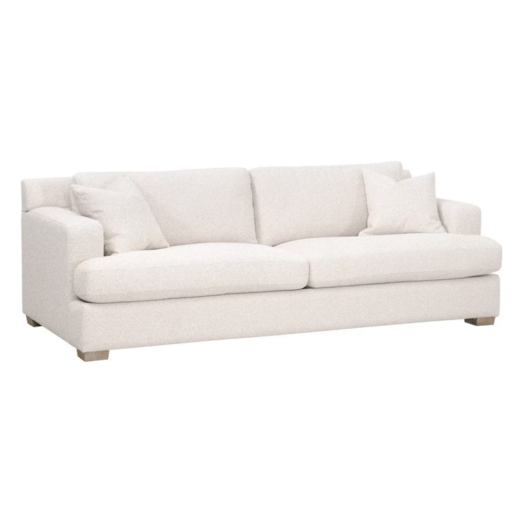 Essentials For Living Dean 92” California Casual Sofa ~ LiveSmart Gellar-Linen, Natural Gray Oak