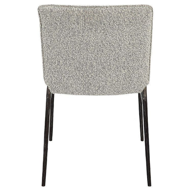 Uttermost Jacobsen Gray Boucle Fabric With Aged Black Iron Dining Chair