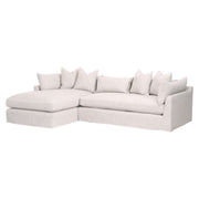 Essentials For Living Haven 110” Lounge Slipcovered LF Sectional ~ Bisque