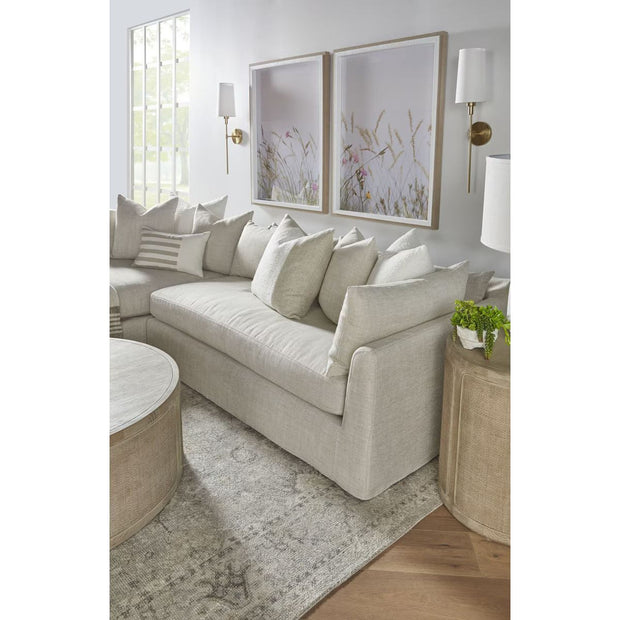 Essentials For Living Haven 110” Lounge Slipcovered LF Sectional ~ Bisque