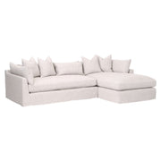 Essentials For Living Haven 110” Lounge Slipcovered RF Sectional ~ Bisque