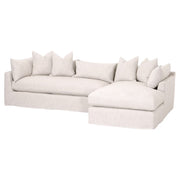 Essentials For Living Haven 110” Lounge Slipcovered RF Sectional ~ Bisque