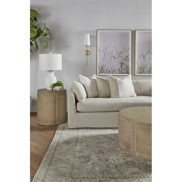 Essentials For Living Haven 110” Lounge Slipcovered RF Sectional ~ Bisque
