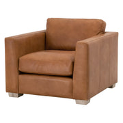 Essentials For Living Hayden Taper Arm Sofa Chair ~ Whiskey Brown Top Grain Leather
