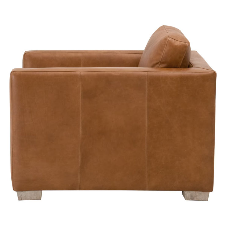 Essentials For Living Hayden Taper Arm Sofa Chair ~ Whiskey Brown Top Grain Leather