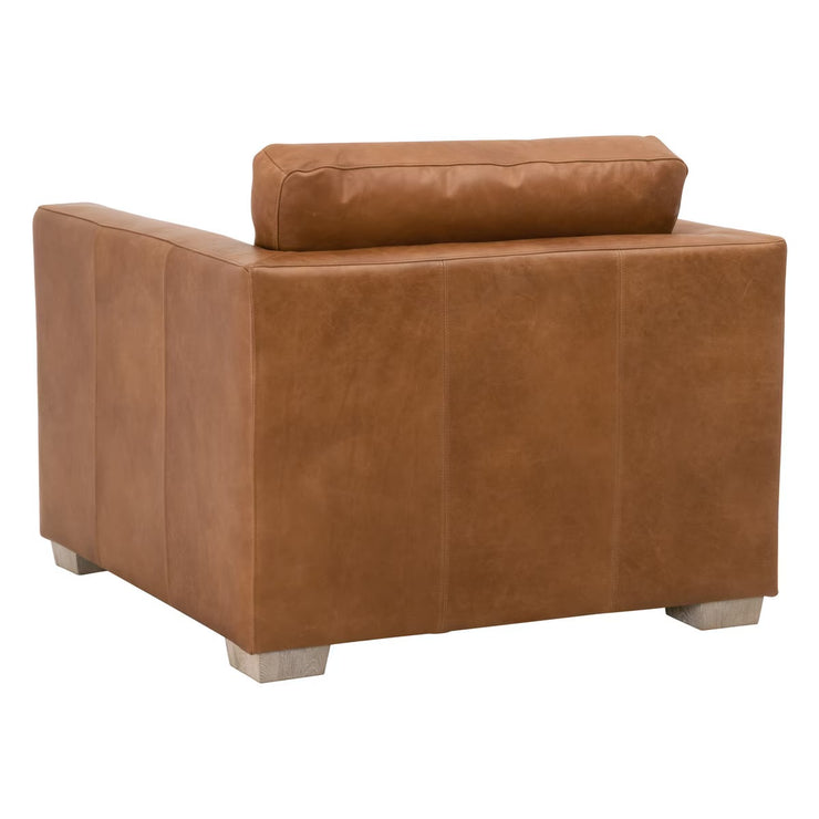 Essentials For Living Hayden Taper Arm Sofa Chair ~ Whiskey Brown Top Grain Leather
