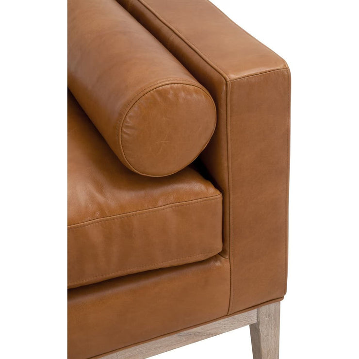 Essentials For Living Keaton Upholstered Bench ~ Whiskey Brown Top Grain Leather