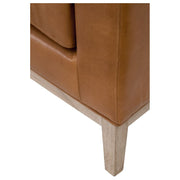 Essentials For Living Keaton Upholstered Bench ~ Whiskey Brown Top Grain Leather