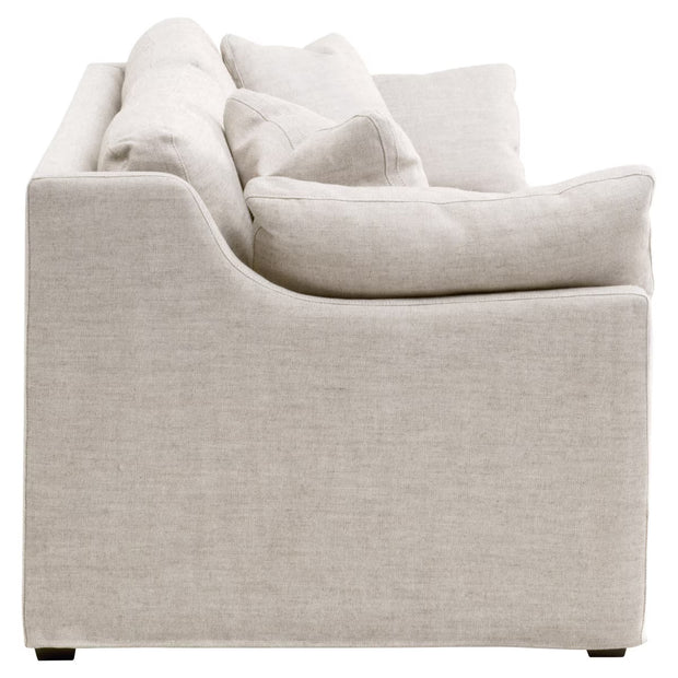 Essentials For Living Lena 95” Slope Arm Slipcovered Sofa ~ Bisque