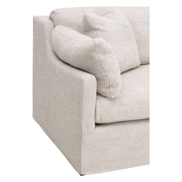 Essentials For Living Lena 95” Slope Arm Slipcovered Sofa ~ Bisque