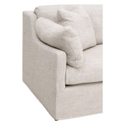 Essentials For Living Lena 95” Slope Arm Slipcovered Sofa ~ Performance Latte Micro Boucle