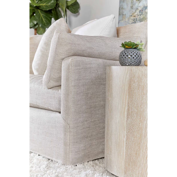 Essentials For Living Lena 95” Slope Arm Slipcovered Sofa ~ Bisque
