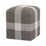 Essentials For Living Cross Accent Cube~ Dove Flat Rope, White Speckle Stripe