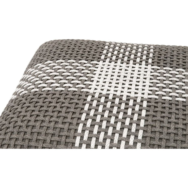 Essentials For Living Cross Accent Cube~ Dove Flat Rope, White Speckle Stripe