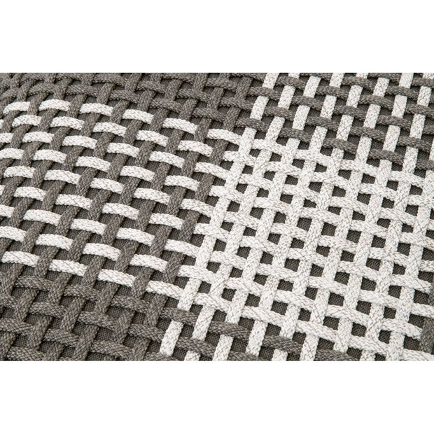 Essentials For Living Cross Accent Cube~ Dove Flat Rope, White Speckle Stripe