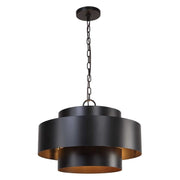 Uttermost Youngstown Dark Bronze Inter-Stacked Cylinders 4 Light Pendant