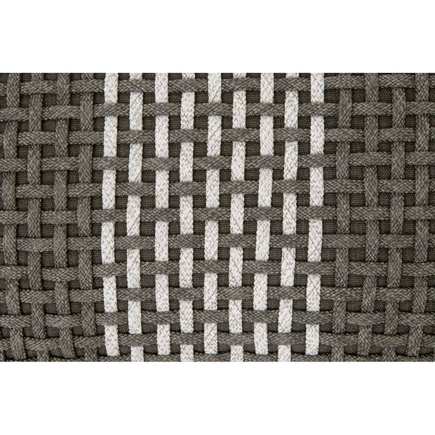Essentials For Living Cross Accent Cube~ Dove Flat Rope, White Speckle Stripe