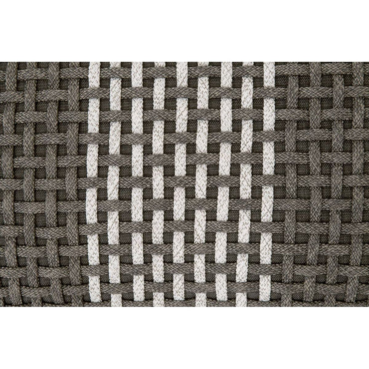 Essentials For Living Cross Accent Cube~ Dove Flat Rope, White Speckle Stripe