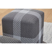 Essentials For Living Cross Accent Cube~ Dove Flat Rope, White Speckle Stripe