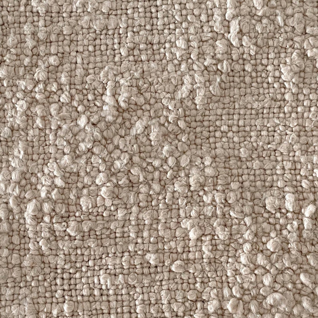 Anaya Home Cozy Cotton Beige Boucle Lumbar Pillow 14x20 With Down Insert