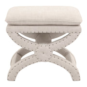 Essentials For Living Gaston Ottoman ~ Performance Bisque French Linen