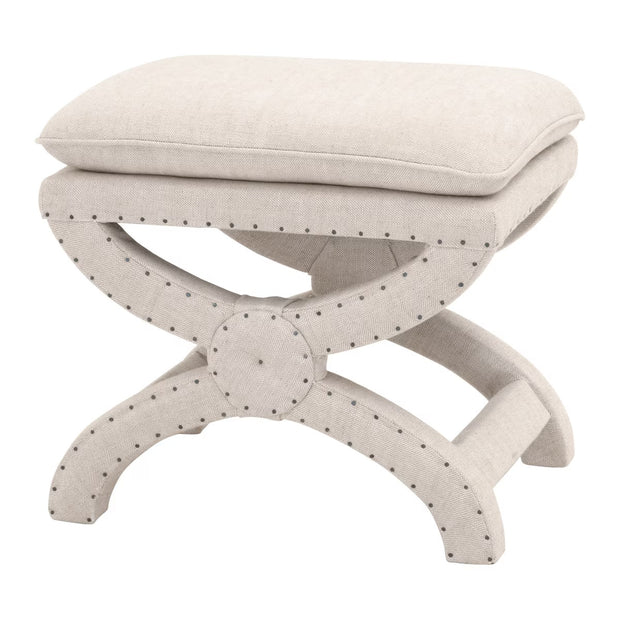 Essentials For Living Gaston Ottoman ~ Performance Bisque French Linen