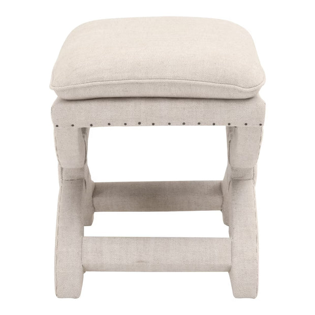 Essentials For Living Gaston Ottoman ~ Performance Bisque French Linen