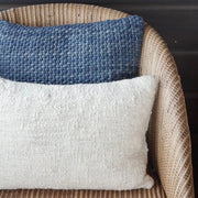 Anaya Home Cozy Cotton White Boucle Lumbar Pillow 14x20 With Down Insert