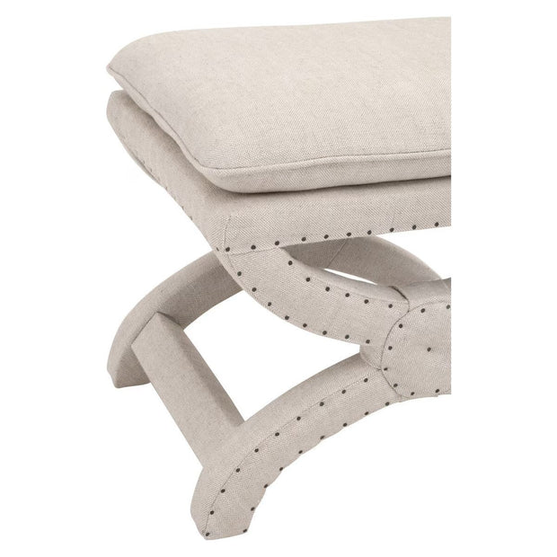 Essentials For Living Gaston Ottoman ~ Performance Bisque French Linen