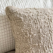 Anaya Home Cozy Cotton Beige Boucle Euro Pillow 26x26 With Down Insert