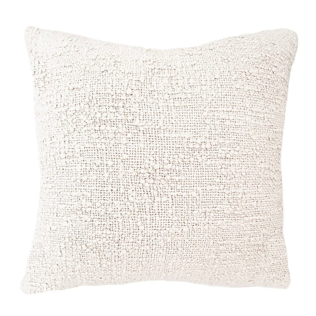 Anaya Home Cozy Cotton White Boucle Euro Pillow 26x26 With Down Insert