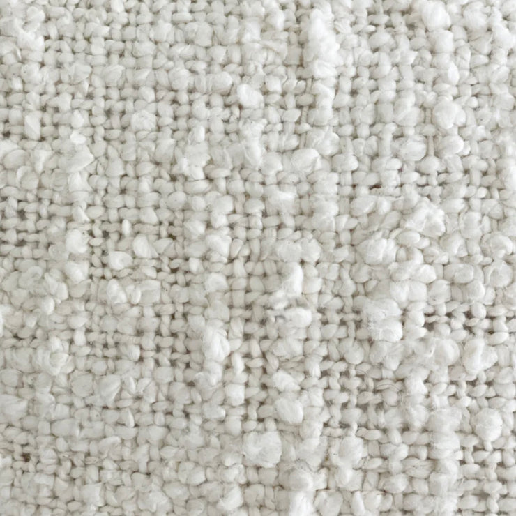Anaya Home Cozy Cotton White Boucle Euro Pillow 26x26 With Down Insert
