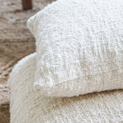 Anaya Home Cozy Cotton White Boucle Euro Pillow 26x26 With Down Insert