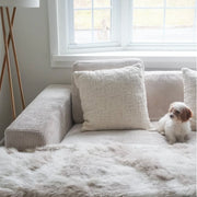 Anaya Home Cozy Cotton White Boucle Euro Pillow 26x26 With Down Insert