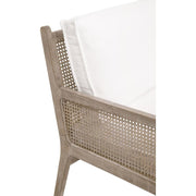 Essentials For Living Leone 84” Settee ~ LiveSmart Peyton-Pearl With Natural Gray Oak