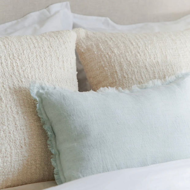 Anaya Home Cozy Cotton White Boucle Euro Pillow 26x26 With Down Insert