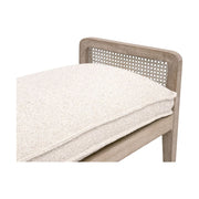 Essentials For Living Leone Bench ~ LiveSmart Gellar-Linen With Natural Gray Oak