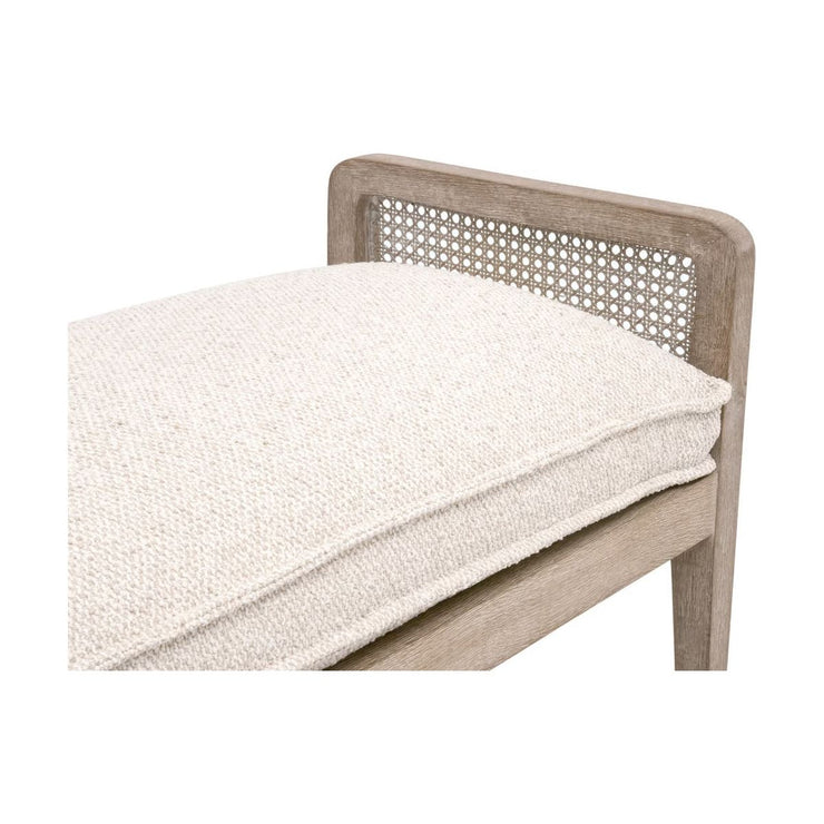 Essentials For Living Leone Bench ~ LiveSmart Gellar-Linen With Natural Gray Oak