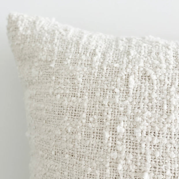Anaya Home Cozy Cotton White Boucle Dutch Euro Pillow 28x36 With Down Insert